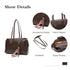 GELANNI – Travel Bag for Women & Girls, Premium PU Handbag with Bottom Rivet, Comes with Adjustable & Detachable Strap, An Ideal Gift for Female – Dark Brown